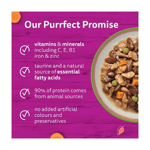 WHISKAS 1+ TASTY MIX Chefs Choice Wet Cat Food Pouches in Gravy 12 x 85g (Case of 4) - Honesty Sales