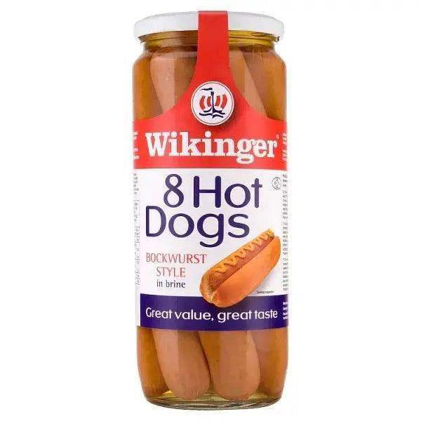 Wikinger 8 Hot Dogs Bockwurst Style in Brine 1030g (Drained Weight 720g) - Honesty Sales