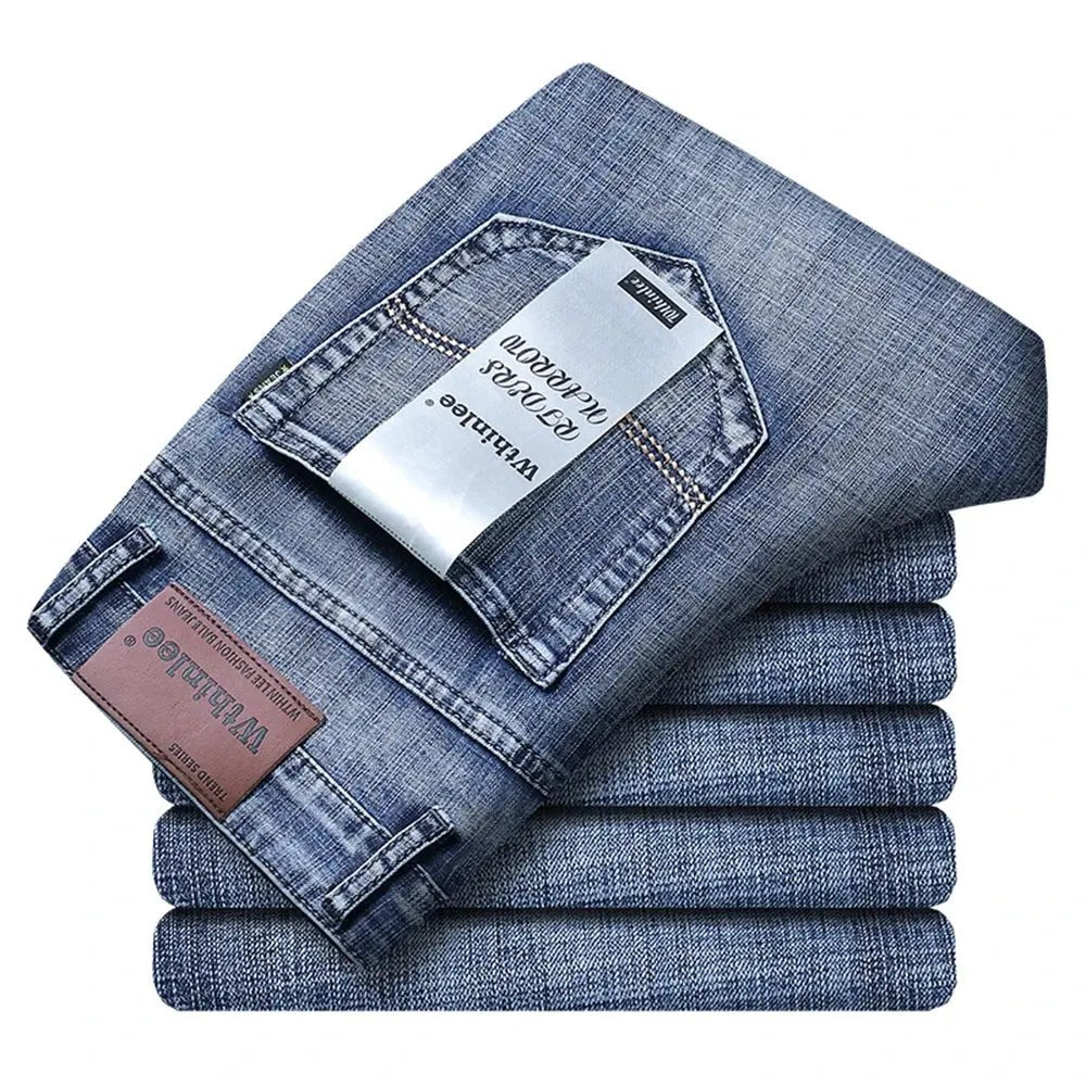 Withinlee Men's Light Blue Business Jeans – Classic Stretch Denim Trousers - Honesty Sales