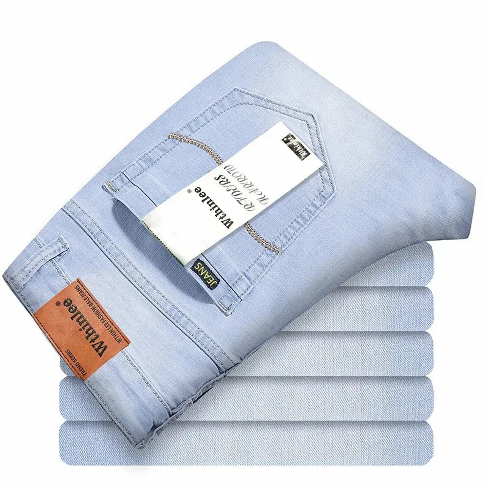 Withinlee Men's Light Blue Business Jeans – Classic Stretch Denim Trousers - Honesty Sales