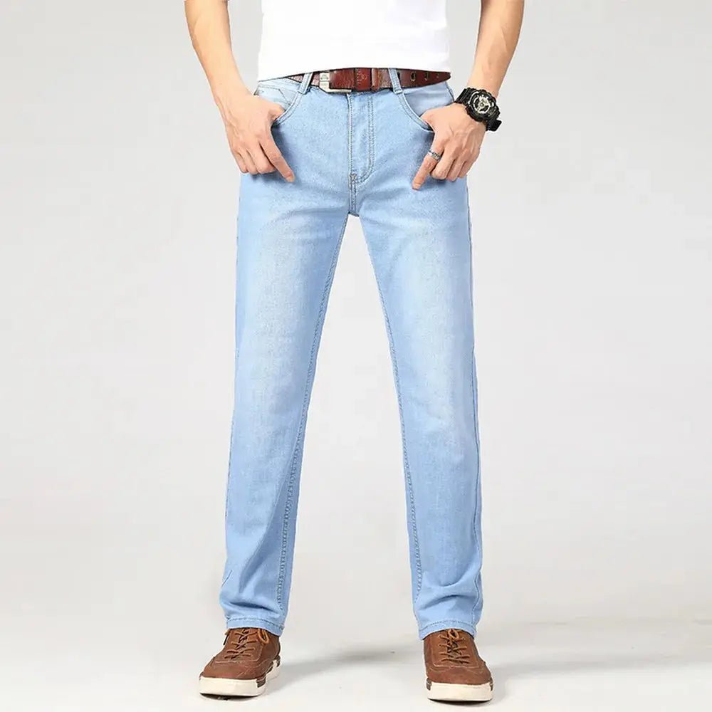 Withinlee Men's Light Blue Business Jeans – Classic Stretch Denim Trousers - Honesty Sales