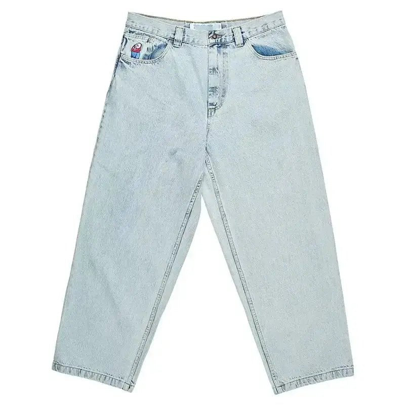 Y2K Big boy Jeans for Men Streetwear Baggy Jeans Embroidery Denim - Honesty Sales