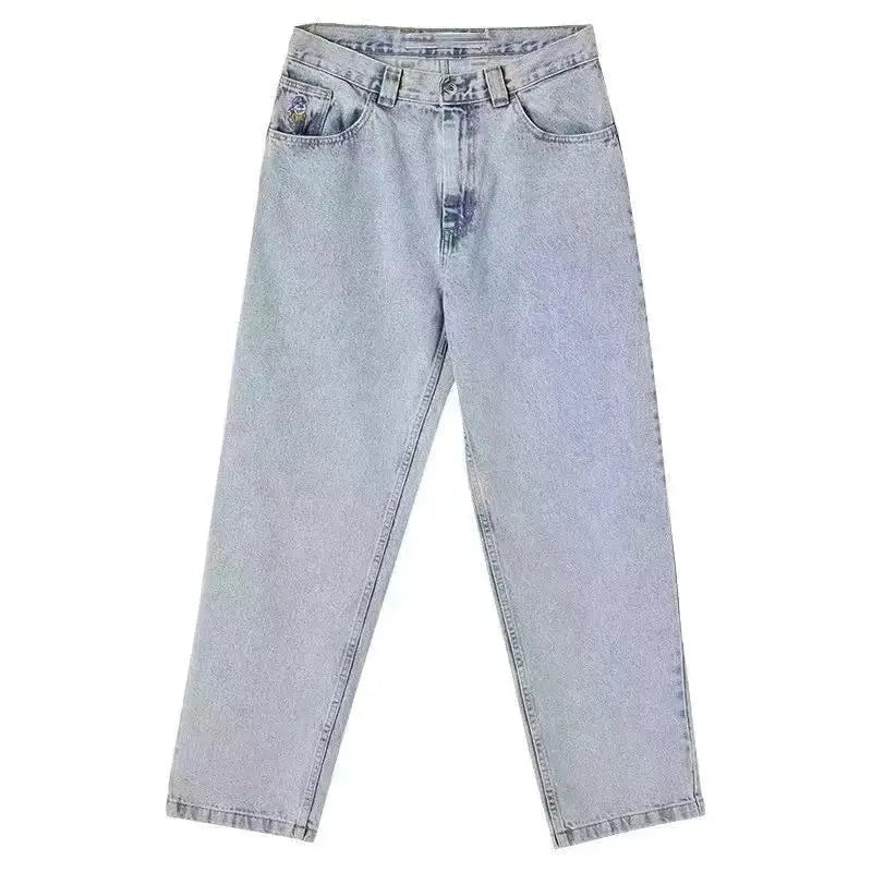 Y2K Big boy Jeans for Men Streetwear Baggy Jeans Embroidery Denim - Honesty Sales