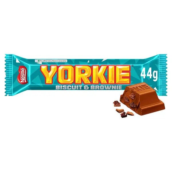 Yorkie Biscuit & Brownie Milk Chocolate Bar 44g (Case of 24) - Honesty Sales
