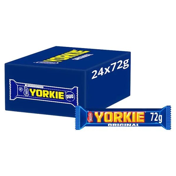 Yorkie DUO Milk Chocolate Bar 72g (Case of 24) - Honesty Sales