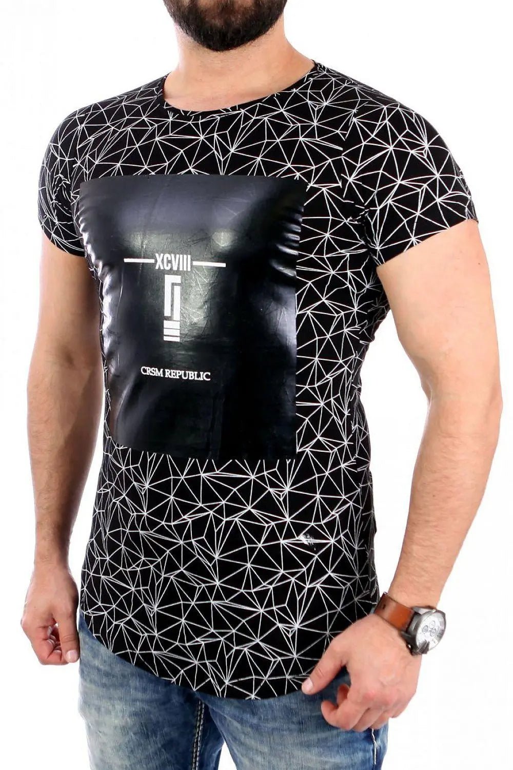 YourNewStyle Men's short-sleeved black T-shirt - Honesty Sales
