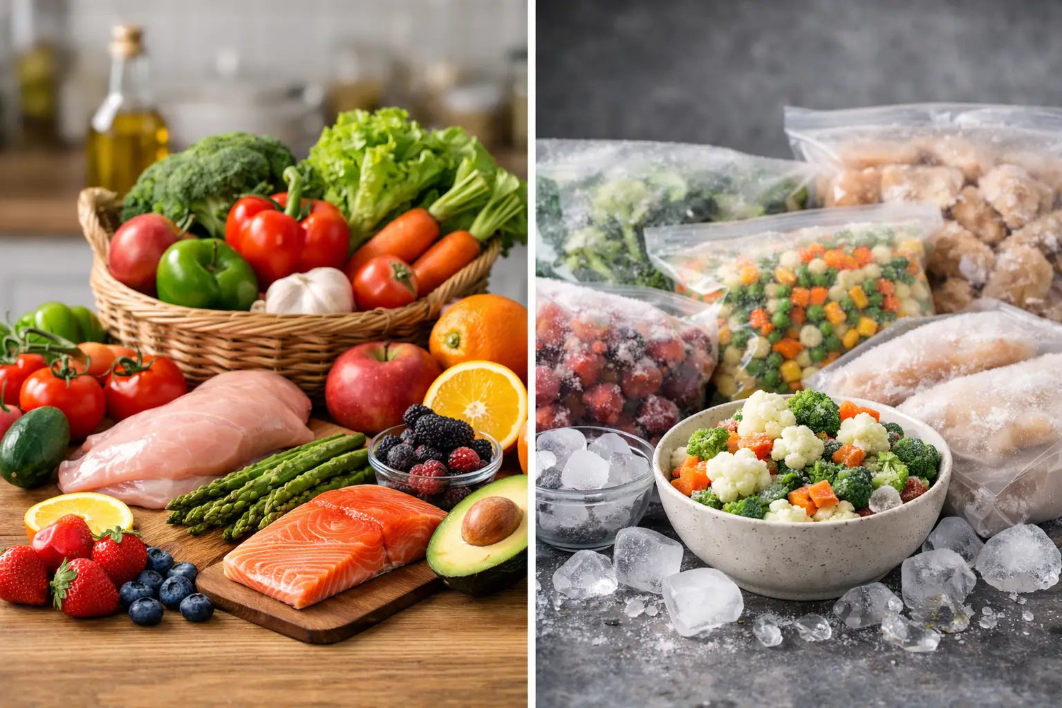 Fresh Groceries vs Frozen Alternatives