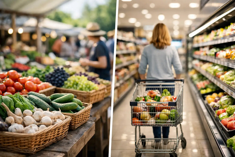 Marketplace vs Supermarket Shopping