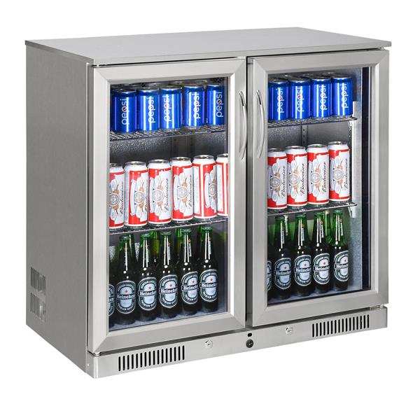 Sterling Pro Double Door Bottle Cooler – Stainless Steel Hinged Hauptbild