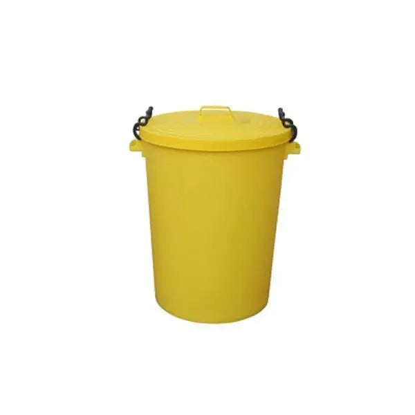 110L Clip Bin with Lid Yellow - Honesty Sales