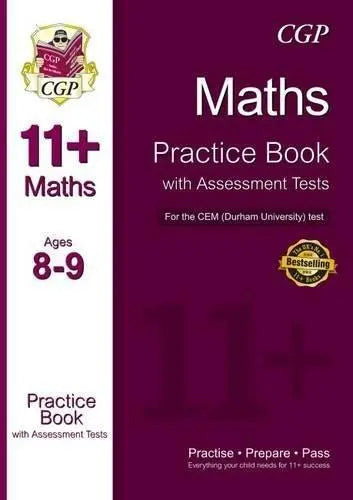 11+ Maths Practice Book with Assessment Tests (Ages 8-9) for the CEM Test (CGP 11+ CEM) - Softcover - Honesty Sales Image principale du produit