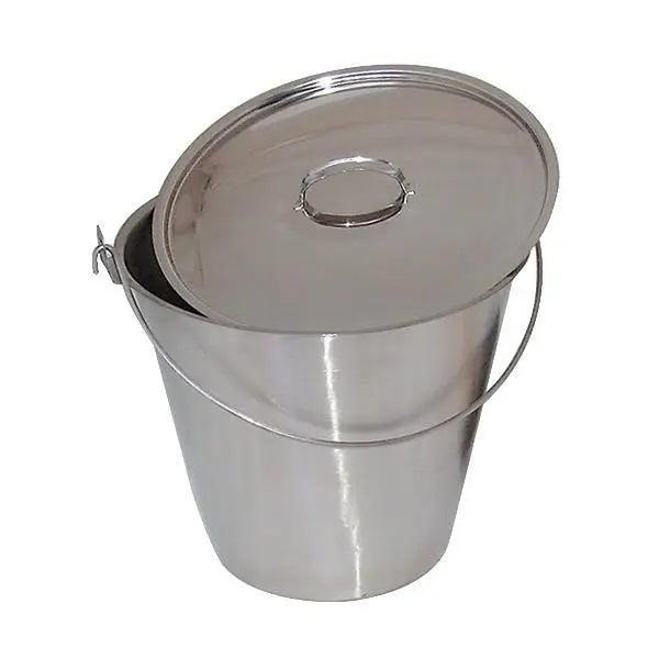 12L Stainless Steel Strip Handle Bucket - Honesty Sales