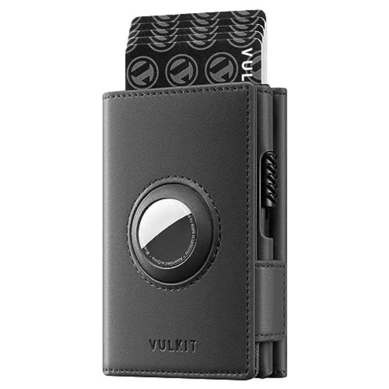 Aluminum Pop Up Wallet with Airtag Holder | Leather Card Wallet for Men, RFID Protection, Magnetic Closure, ID Window, Elegant Style Hauptbild