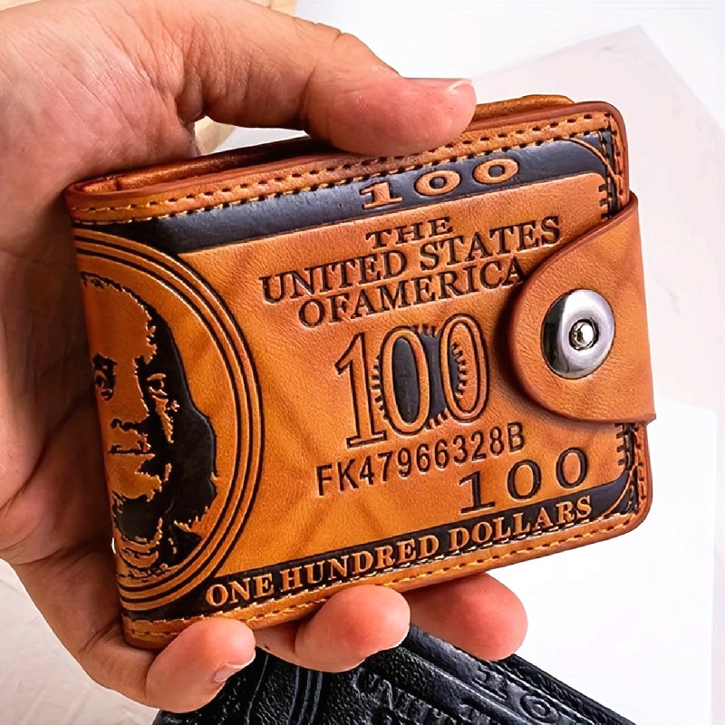 Vintage-Style Men's Faux Leather Wallet with Multiple Card Slots - Sleek & Portable for Everyday Use Image principale du produit