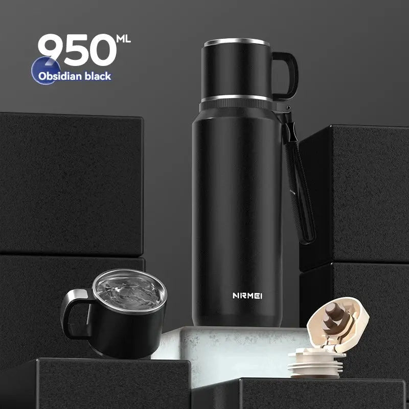 1.5L Stainless Steel Thermos Bottle – Vacuum Insulated Flask for Hot Coffee, Tea & Cold Drinks - Honesty Sales