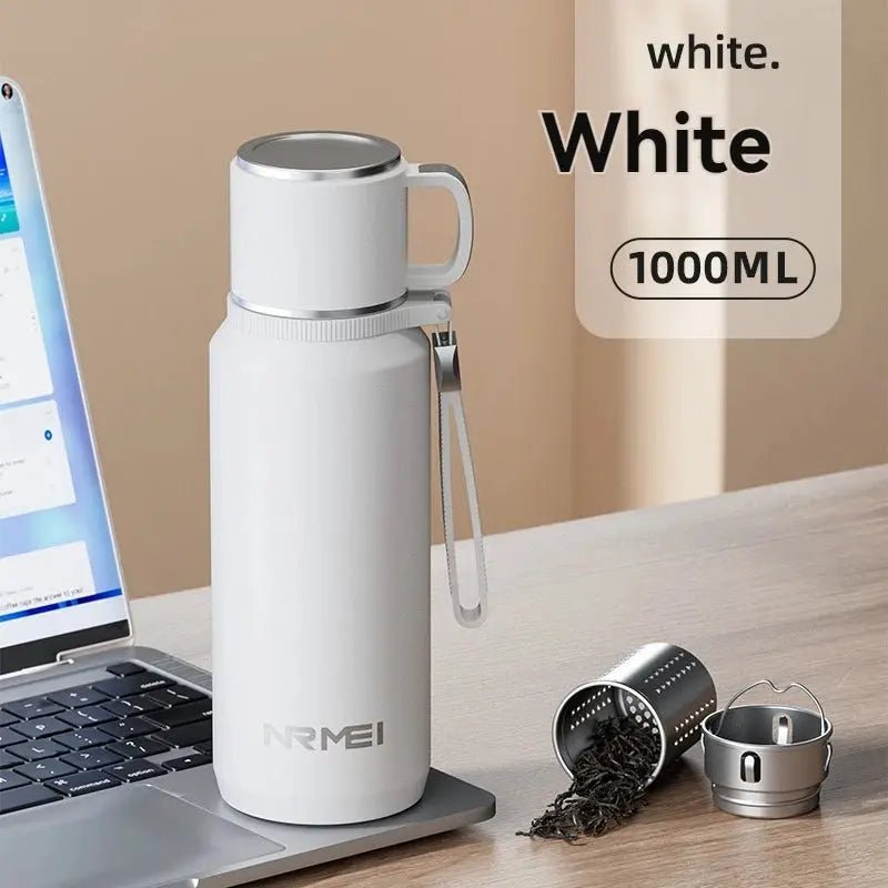 1.5L Stainless Steel Thermos Bottle – Vacuum Insulated Flask for Hot Coffee, Tea & Cold Drinks - Honesty Sales