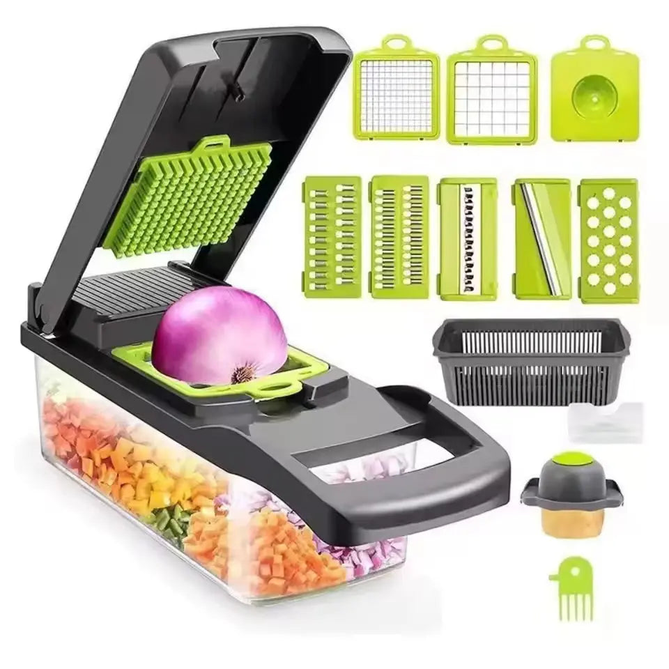 16/25 in 1 Multifunctional Vegetable Chopper Handle Food Grate Food Chopper Vegetable Slicer Dicer Cut Kitchen Items cocina tool  Honesty Sales U.K