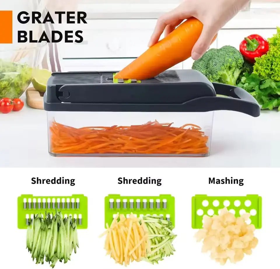 16/25 in 1 Multifunctional Vegetable Chopper Handle Food Grate Food Chopper Vegetable Slicer Dicer Cut Kitchen Items cocina tool - Honesty Sales