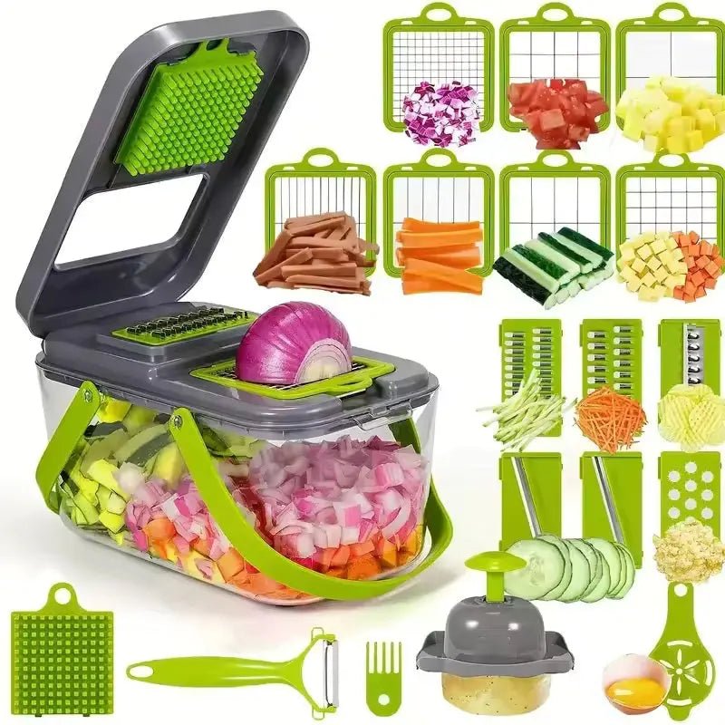 16/25 in 1 Multifunctional Vegetable Chopper Handle Food Grate Food Chopper Vegetable Slicer Dicer Cut Kitchen Items cocina tool - Honesty Sales
