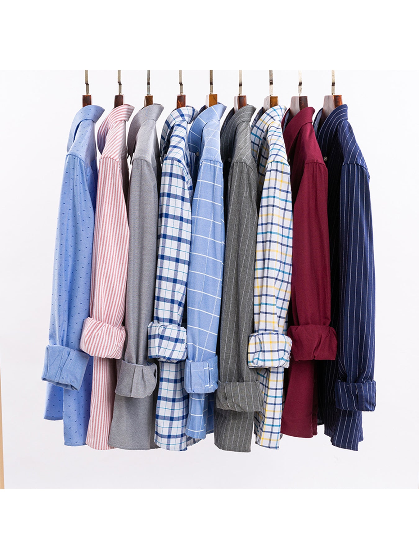 3-Pack Men’s Long-Sleeve Oxford Shirts – Embroidered Chest Pocket, Business Casual Essentials