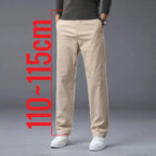 190 Cm Tall Men's Pants Summer Straight Chino Trouser Male Stretch Cotton Office Work Extra Long Leg Length 115 110cm Lengthed  Honesty Sales U.K