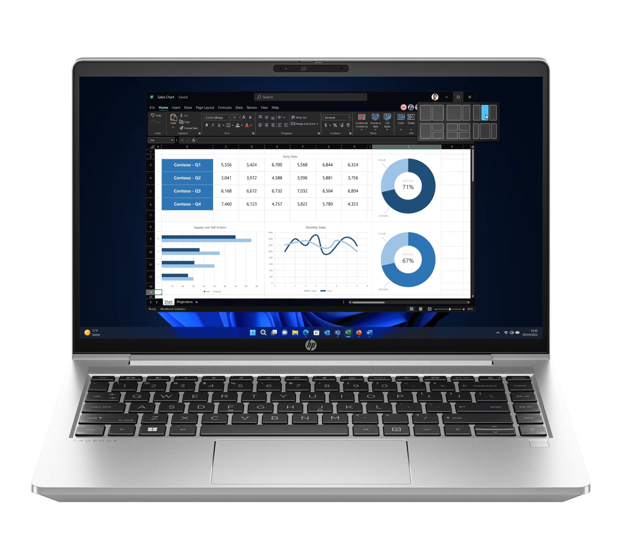 HP ProBook 440 G10 Core i5-1335U 14.0" 8GB Ram 256GB SSD W/C F/P B/L Win 11 Pro - Honesty Sales U.K