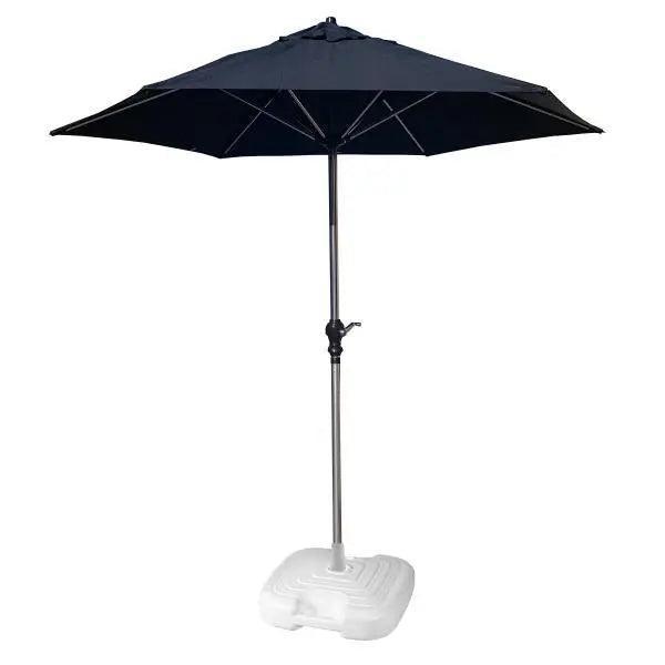 2.1m Parasol In Black with Resol Base - Pack of Two - Honesty Sales