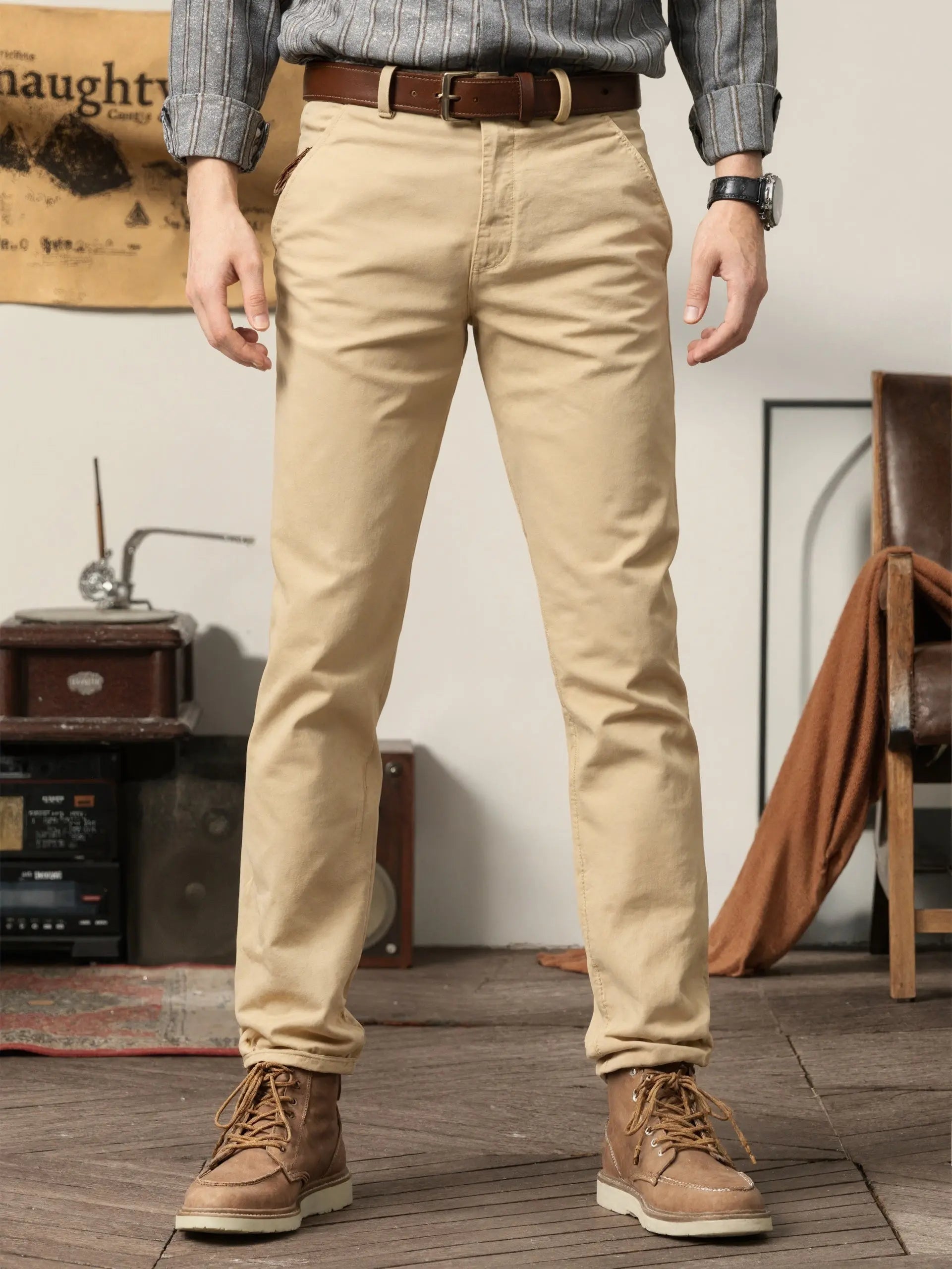 2-Pack Men’s All-Season Stretch Chino Pants – Regular Fit Casual & Semi-Formal Zweitbild