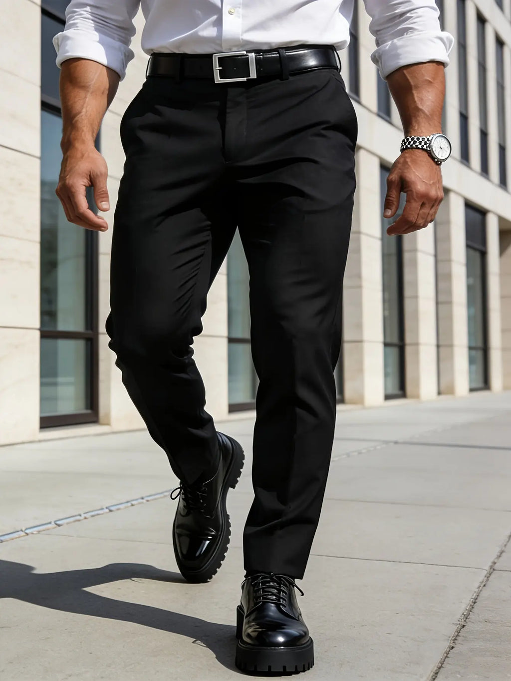 2-Pack Men’s Elastic Casual Business Trousers – Regular Fit  Honesty Sales U.K