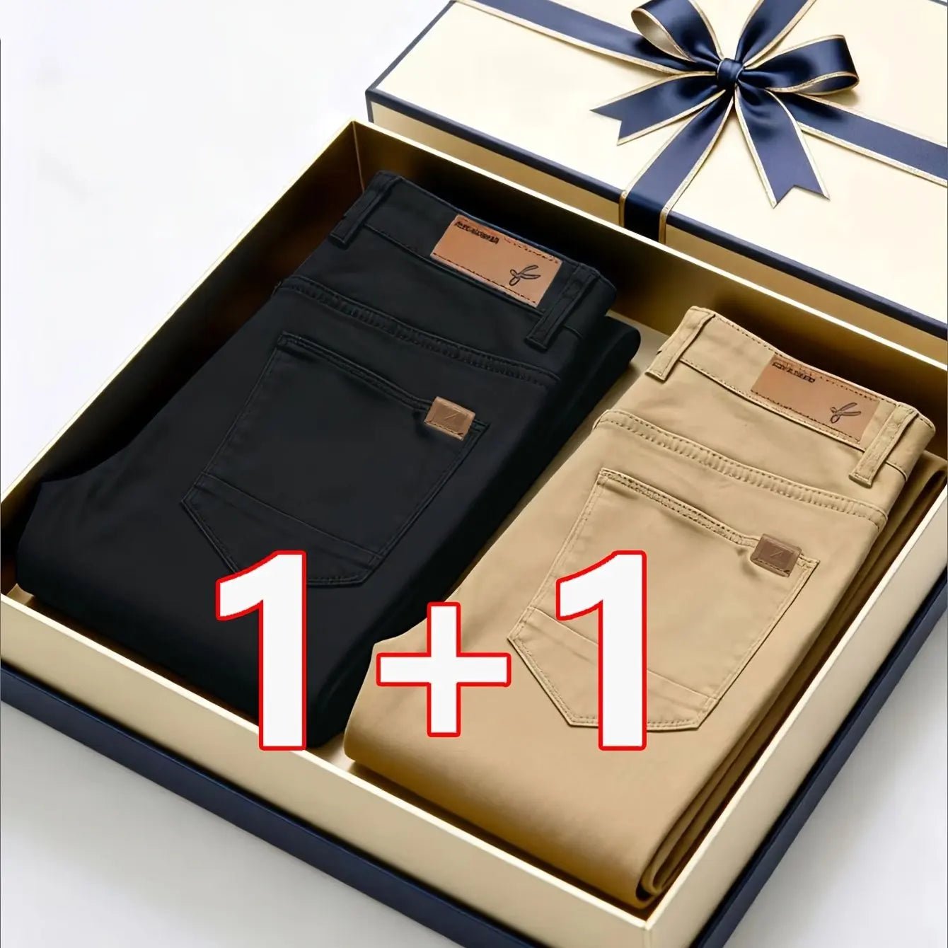 2 - Pack Men’s All - Season Stretch Chino Pants – Regular Fit Casual & Semi - Formal - Honesty Sales