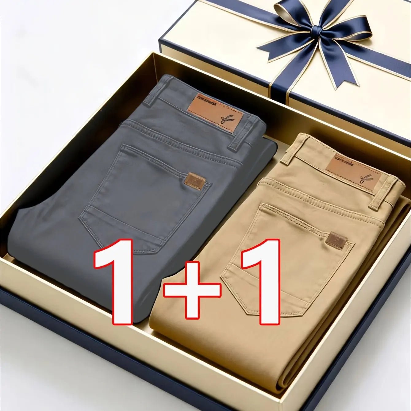 2 - Pack Men’s All - Season Stretch Chino Pants – Regular Fit Casual & Semi - Formal - Honesty Sales