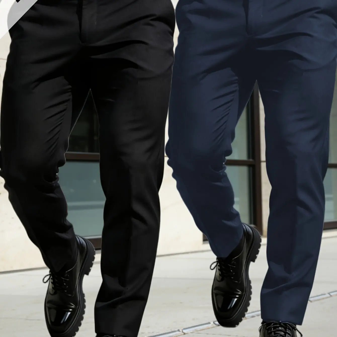 2 - Pack Men’s Elastic Casual Business Trousers – Regular Fit - Honesty Sales