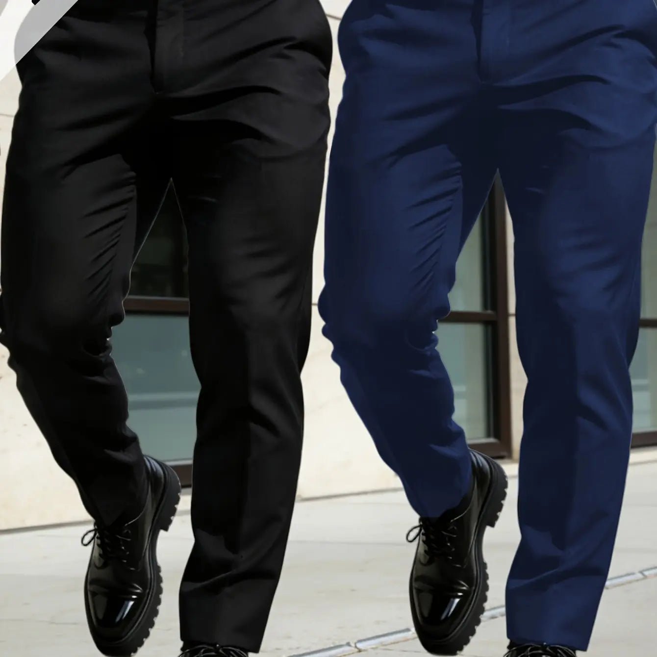 2 - Pack Men’s Elastic Casual Business Trousers – Regular Fit - Honesty Sales