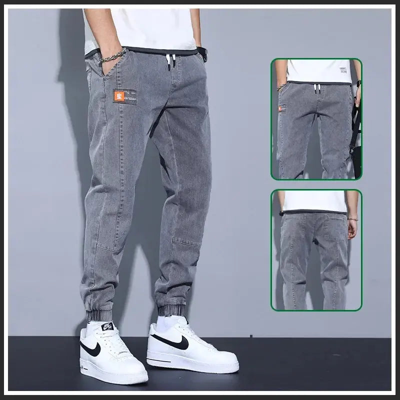 2023 Spring Autumn New Loose-fit Men's Jeans Casual Versatile Trendy Long Pants Bundle Feet Harem Pants Male Dropshipman Main image