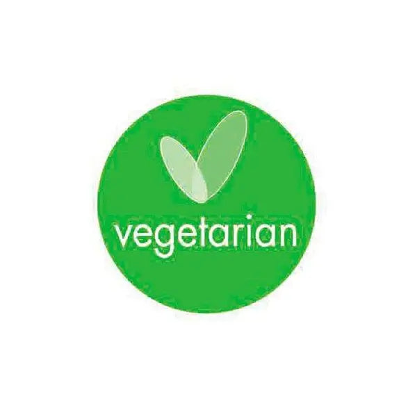 25mm Circular adhesive VEGETARIAN LABEL - 500pcs - Honesty Sales Main image