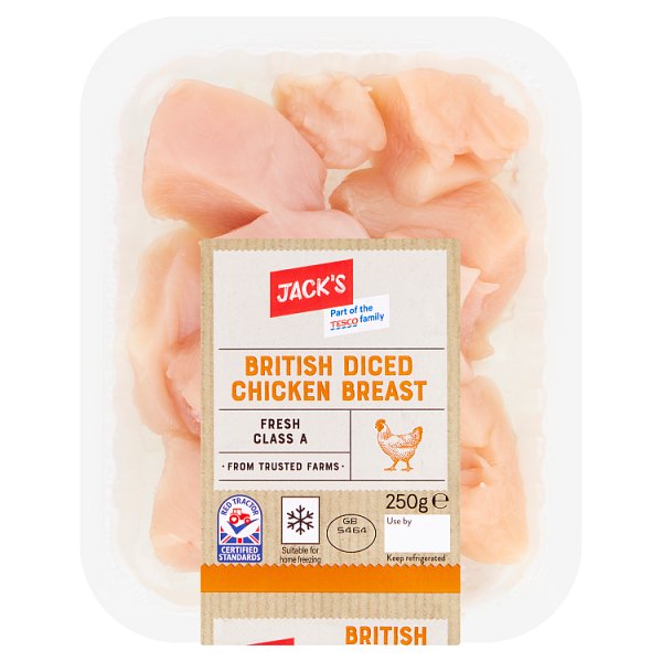 Jack's British Diced Chicken Breast 250g (4 x 250g)