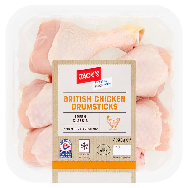 Jack's British Chicken Drumsticks 430g (1 x 430g)