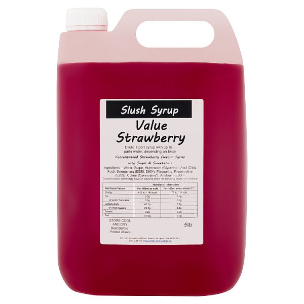 Strawberry Slush Syrup 5ltr (4 x 5ltr)