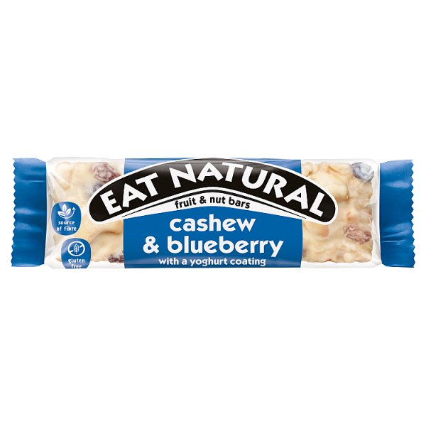 Eat Natural Cashew & Blueberry with a Yoghurt Coating Fruit & Nut Bars 40g (12 x 40g)