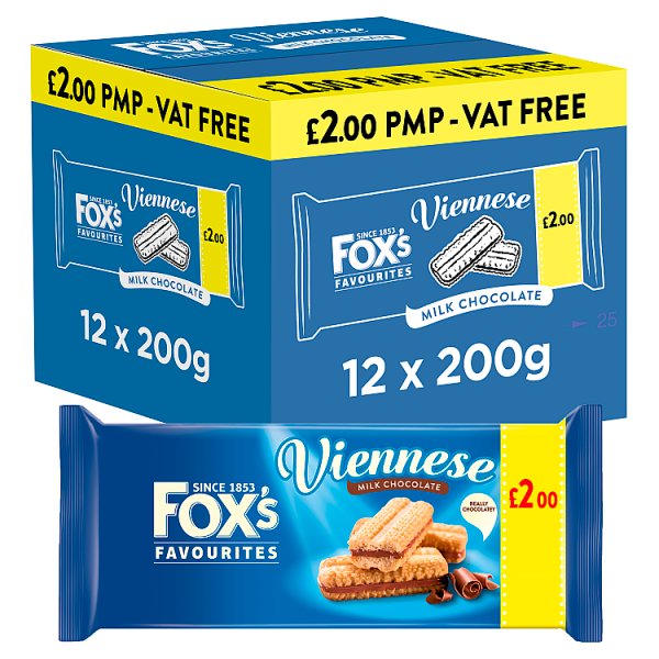 Fox's Viennese Milk Chocolate 120g (12 x 120g)