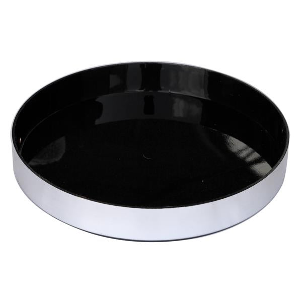 Black Non Slip Tray, Aluminium Effect Side Hauptbild