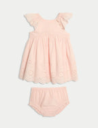 2pc Pure Cotton Broderie Outfit (0 Mths-3 Yrs) Honesty Sales