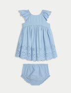 2pc Pure Cotton Broderie Outfit (0 Mths-3 Yrs) Honesty Sales