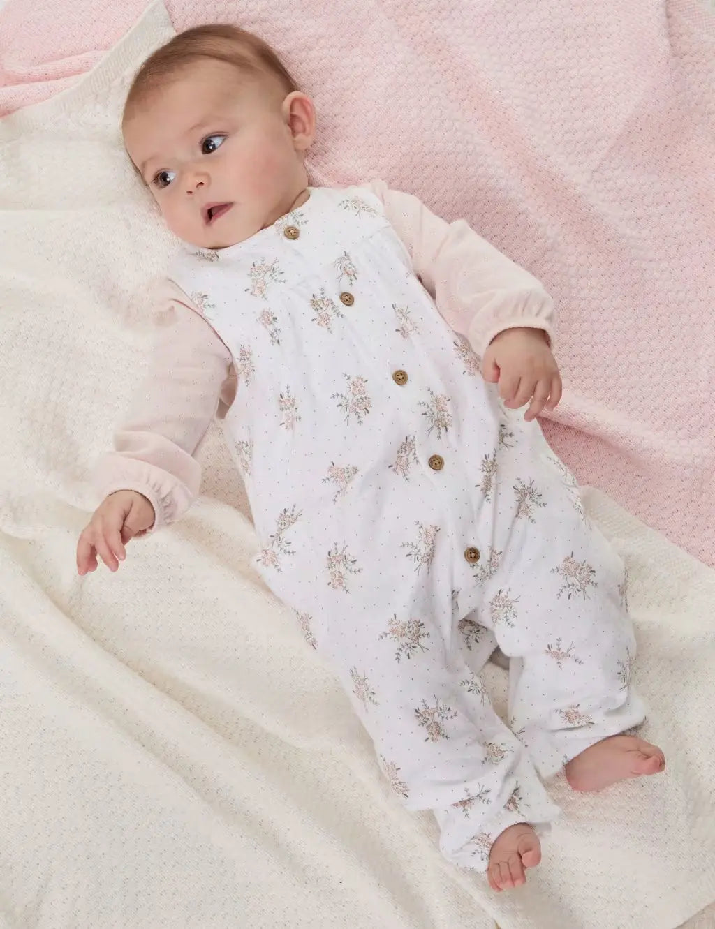 2pc Pure Cotton Floral Outfit (7lbs - 1 Yrs) Honesty Sales