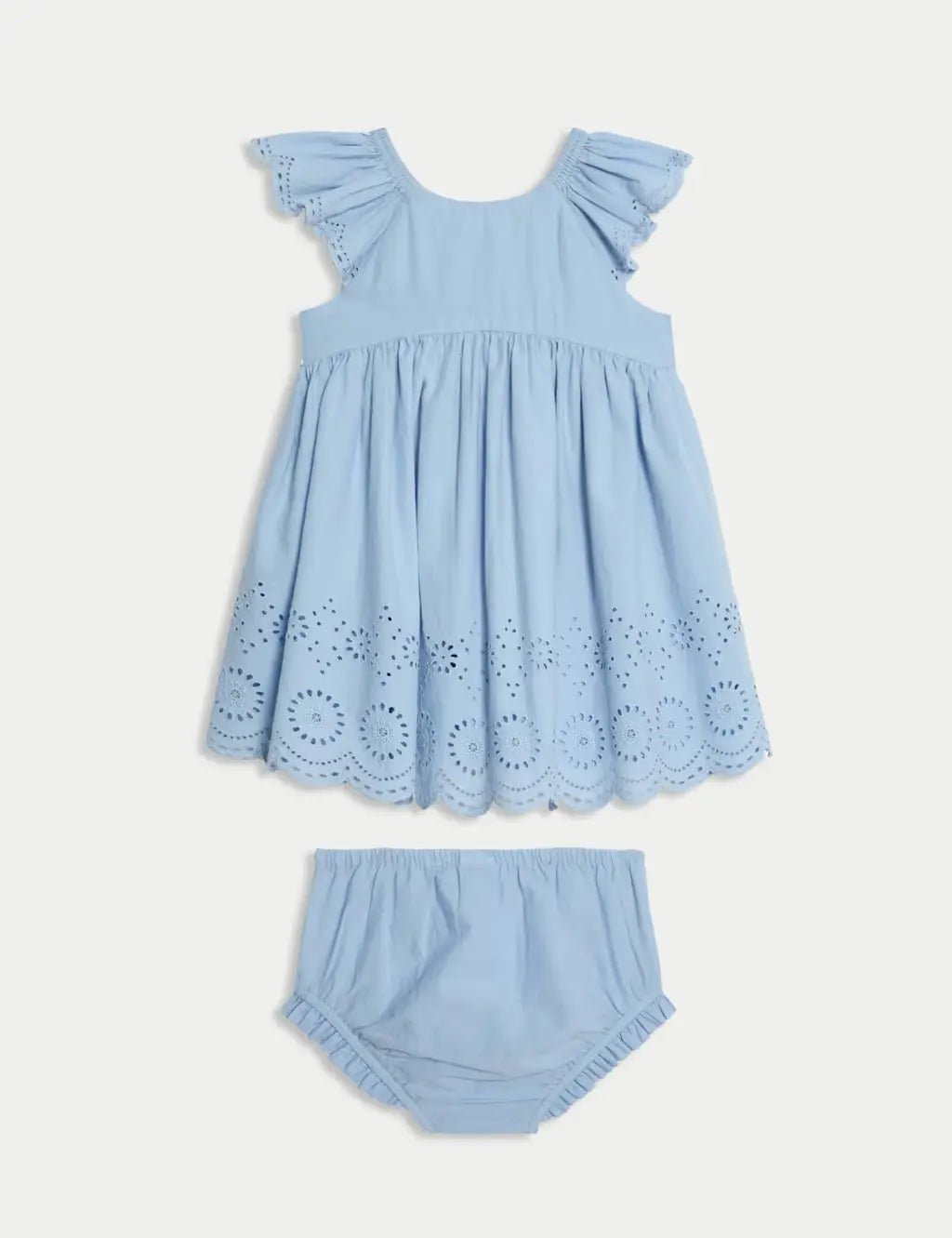 2pc Pure Cotton Broderie Outfit (0 Mths - 3 Yrs) - Honesty Sales
