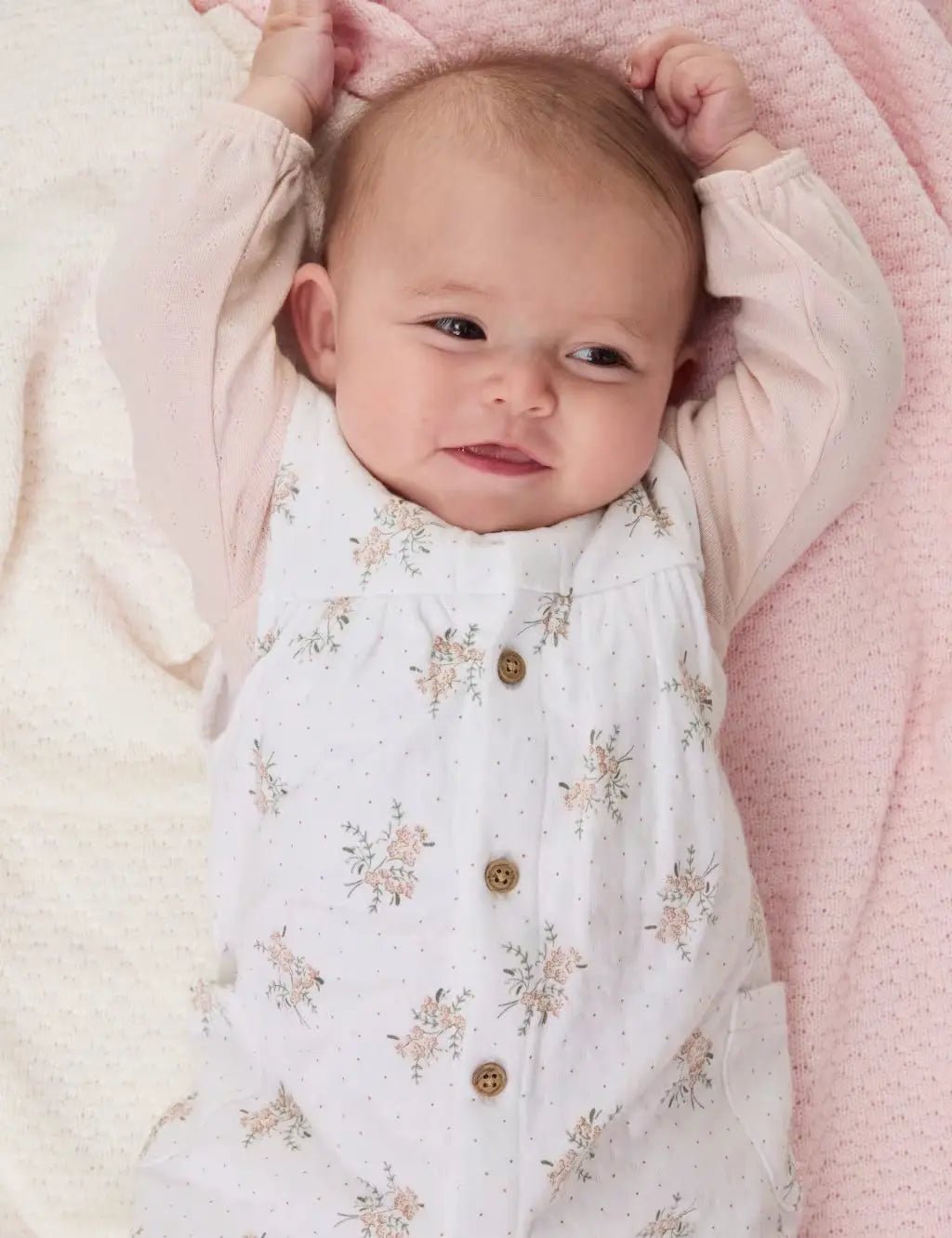 2pc Pure Cotton Floral Outfit (7lbs - 1 Yrs) - Honesty Sales