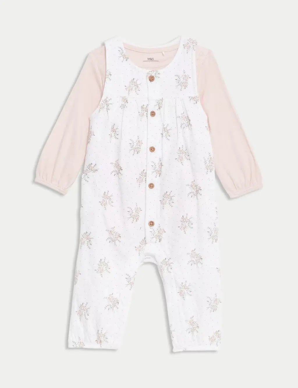 2pc Pure Cotton Floral Outfit (7lbs - 1 Yrs) - Honesty Sales