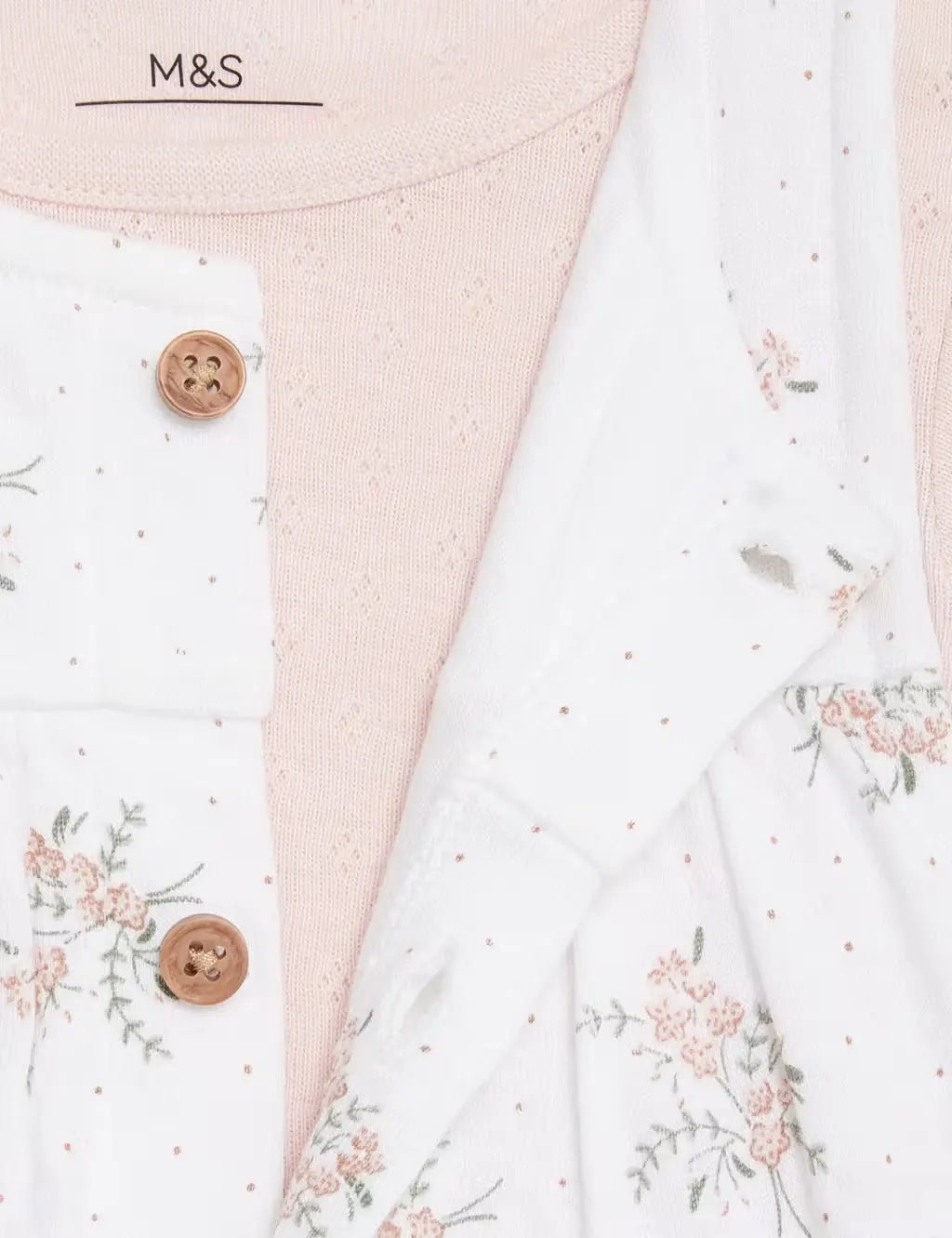 2pc Pure Cotton Floral Outfit (7lbs - 1 Yrs) - Honesty Sales