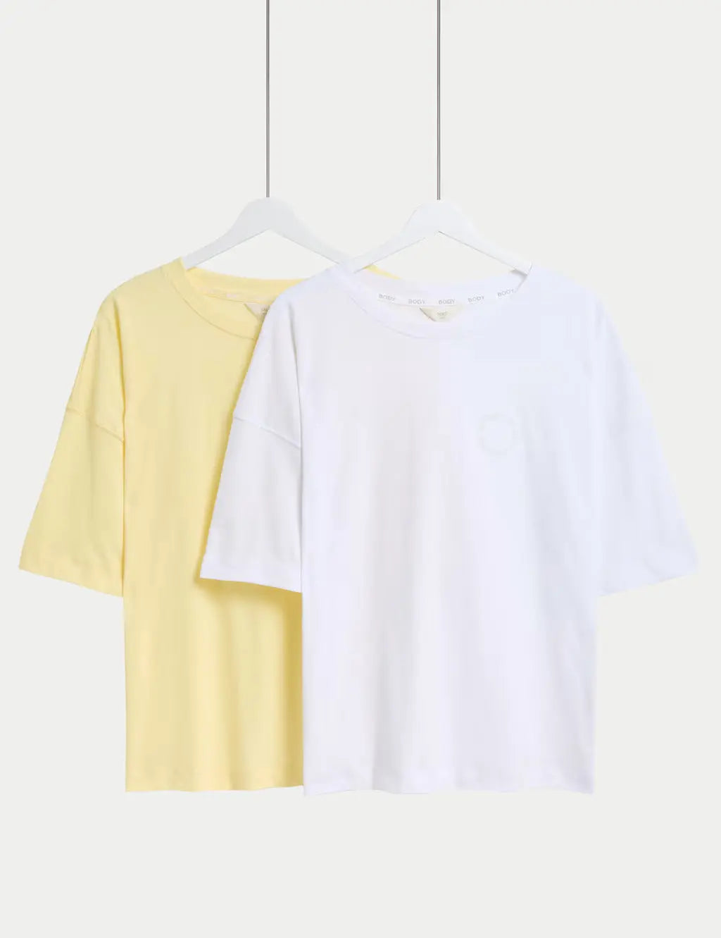 2pk Cool Comfort™ Embroidered Pyjama Tops Honesty Sales Main image