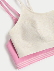 2pk Cotton First Bra Crop Tops - Honesty Sales